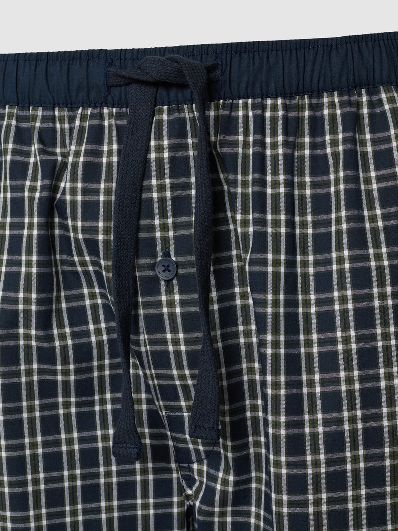 Pyjama-Shorts aus Baumwolle mit Karomuster Modell 'DAKOTA' in dunkelgrün