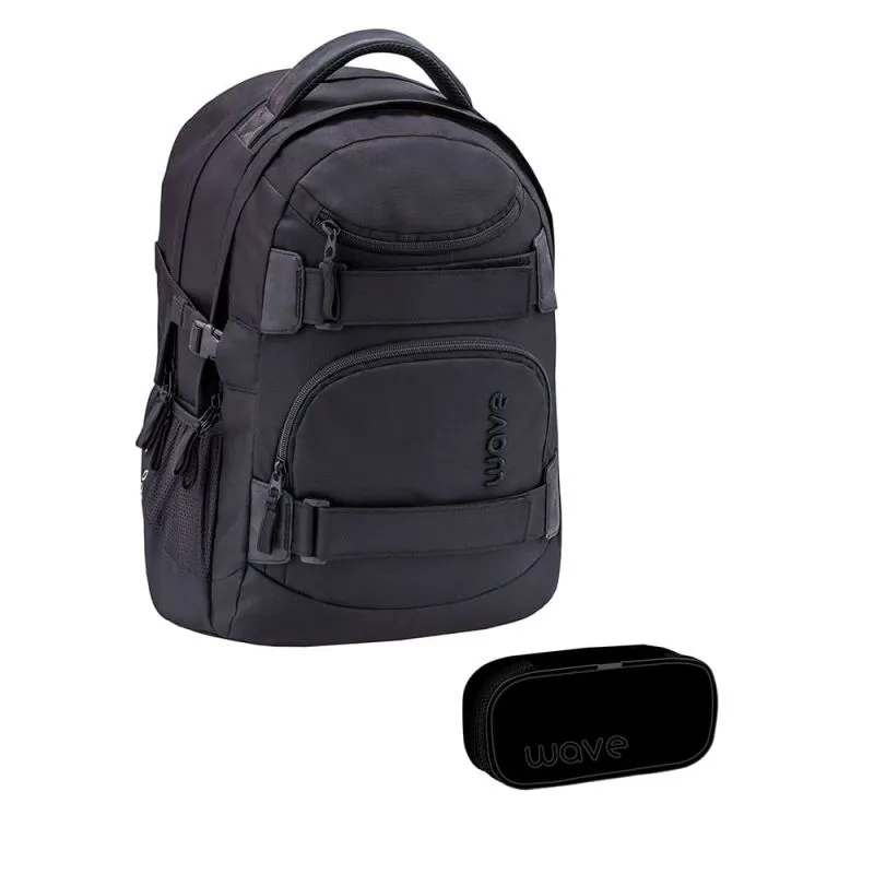 Wave Infinity Rucksack Set 2-teilig - Posh Black