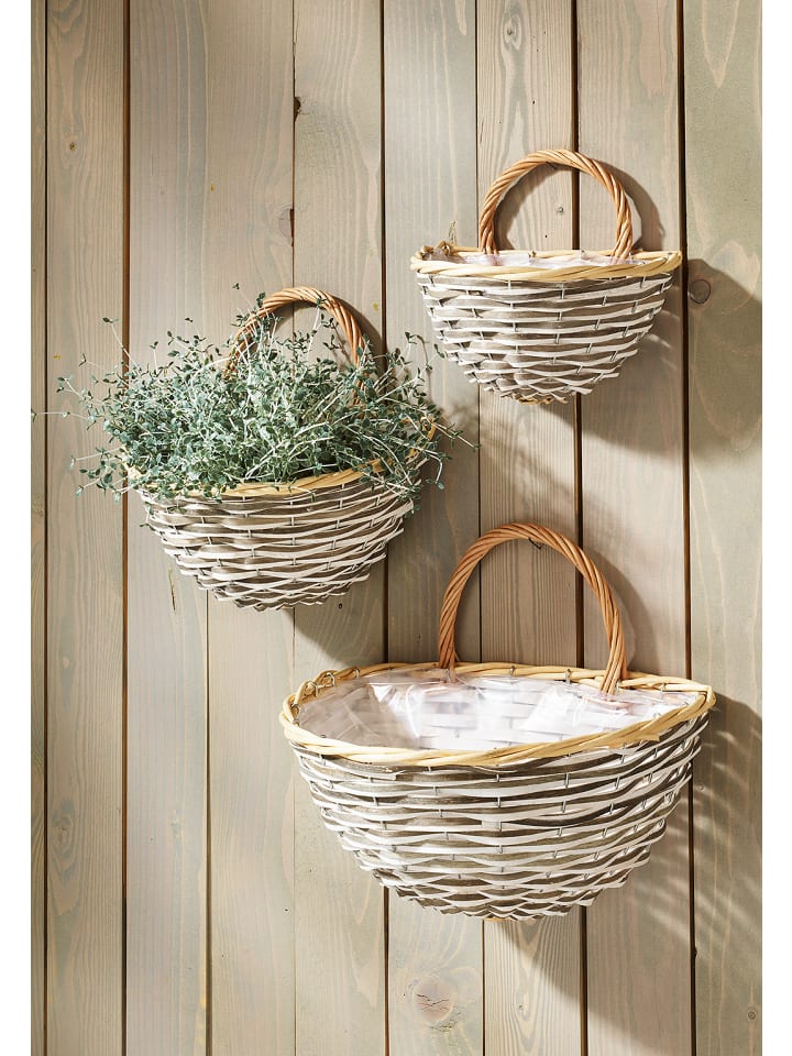 kobolo 3tlg. Set Blumentopf CHIPFLORASET in Braun günstig kaufen onesize