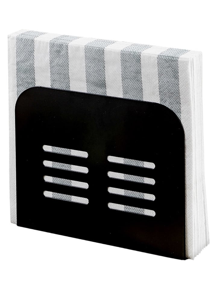 Wenko Serviettenhalter ''Maximex'' in Schwarz - (B)15 x (H)12,5 x (T)4 cm günstig kaufen onesize
