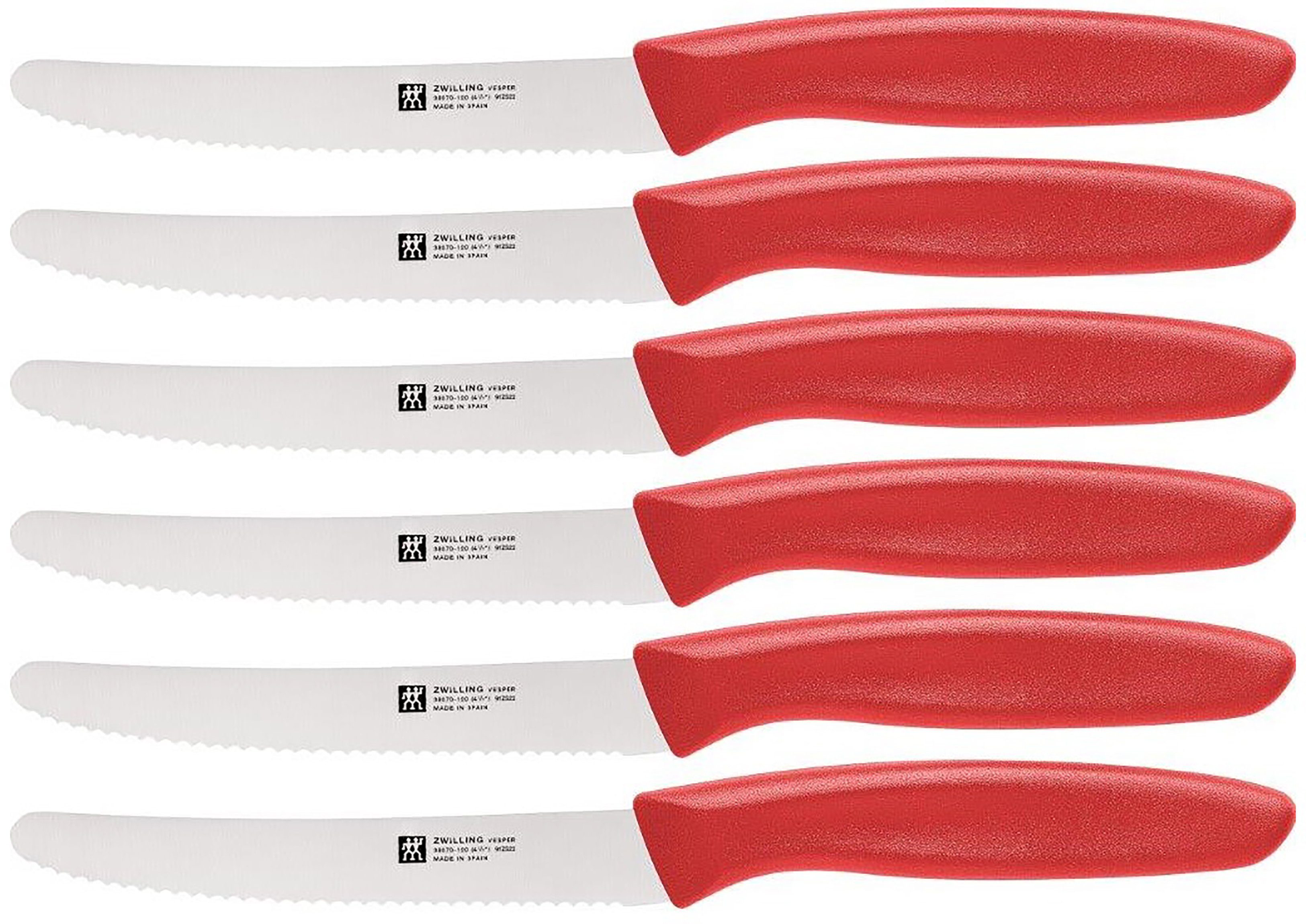 Zwilling Besteck-Set Twin Grip, (Frühstücksmesser),FRIODUR-Klinge,langanhaltende Schärfe,6tlg.