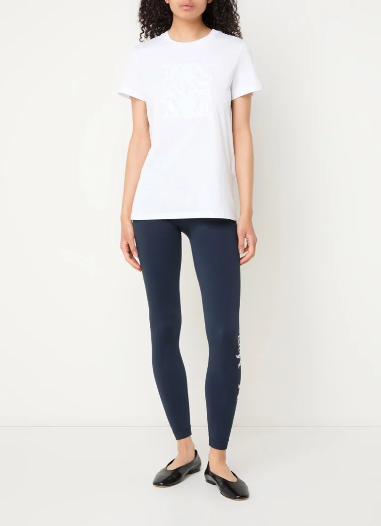Legginsy z wysokim stanem i tkanym logo MaxMara Basel