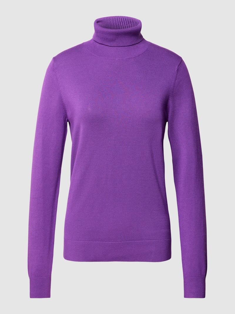 Strickpullover mit Turtleneck in purple