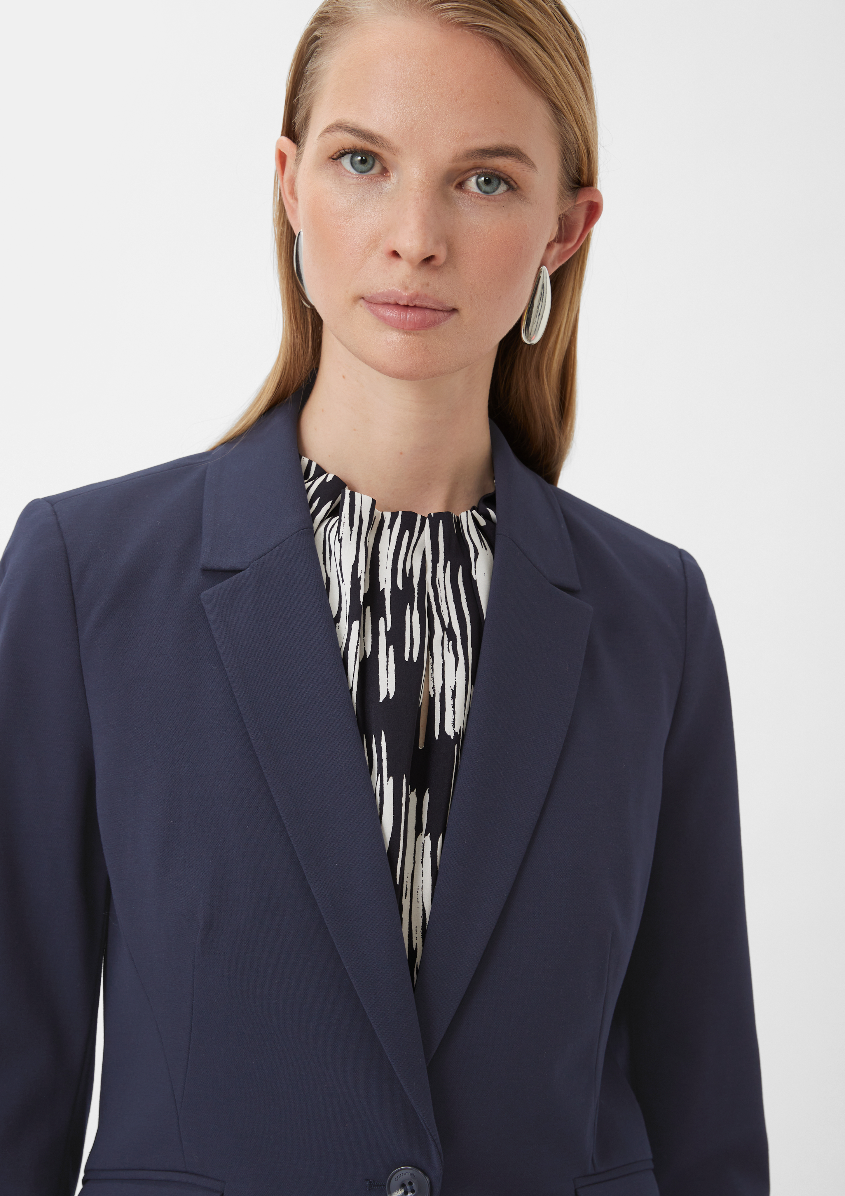 Blazer aus Viskosemix - navy