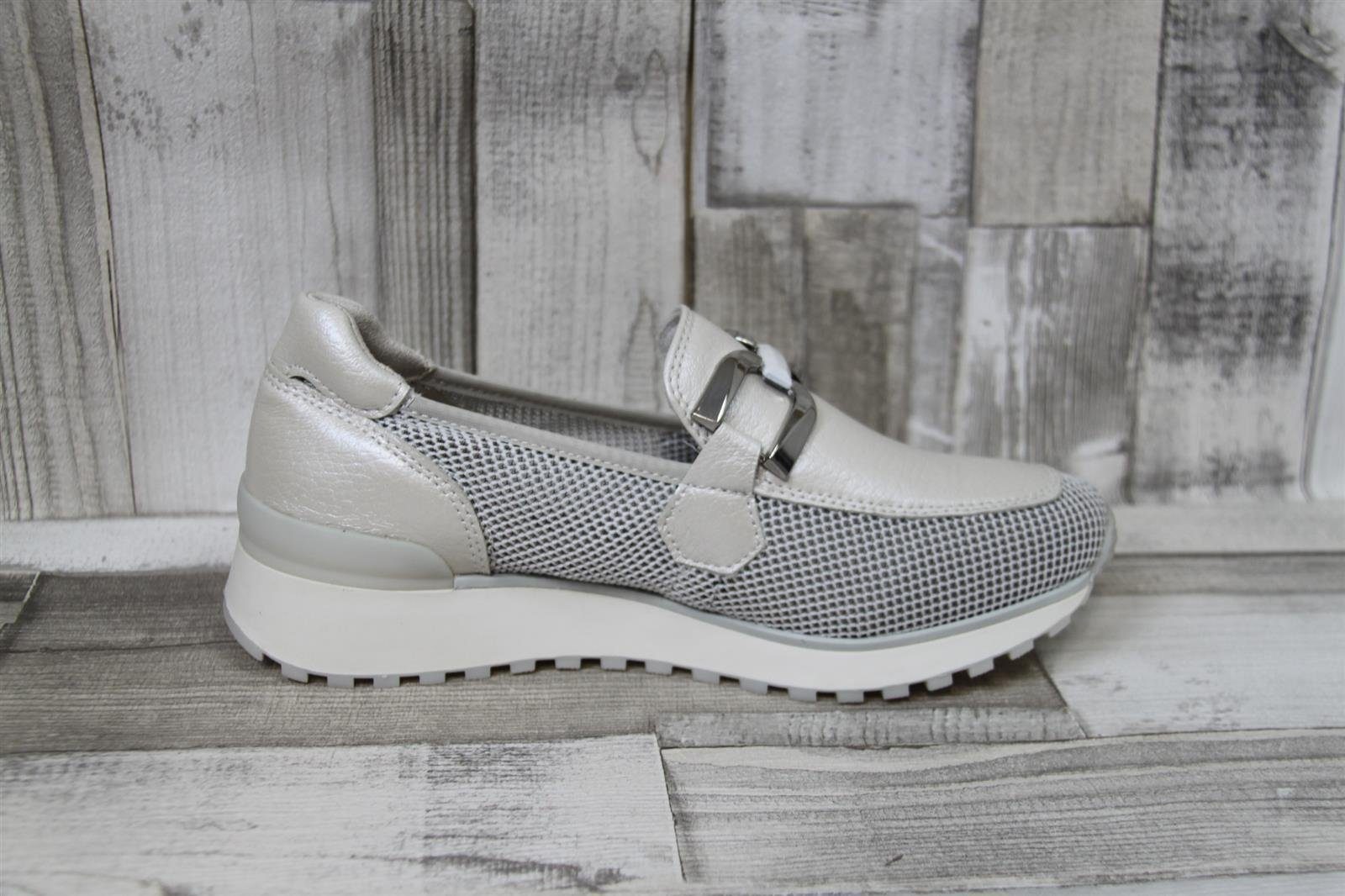 Caprice Caprice Damen Slipper perlmuttfarben mit Strecheinsatz und Metallverzi Ballerina