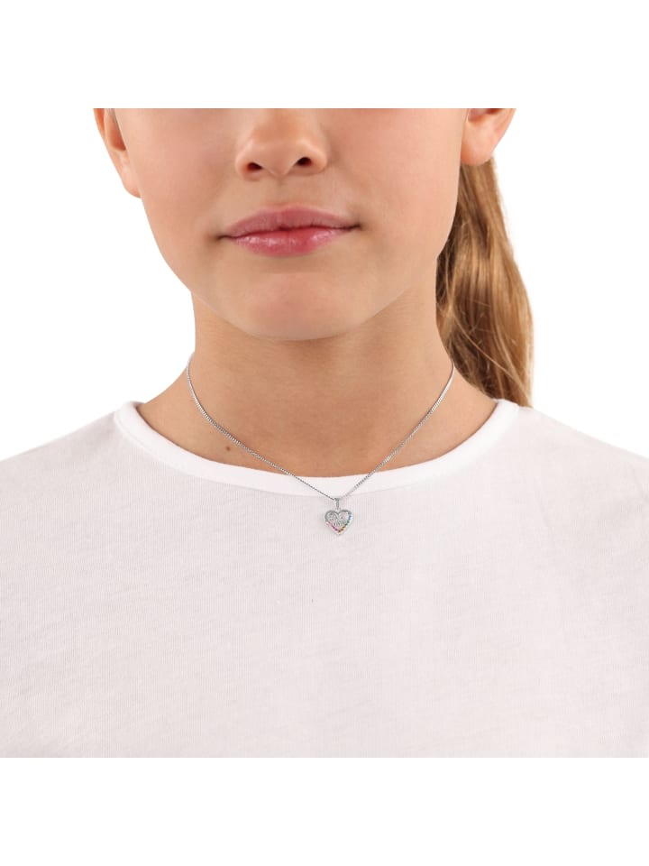 Prinzessin Lillifee Kette mit Anhänger Silber 925, rhodiniert in Mehrfarbig günstig kaufen 38 cm