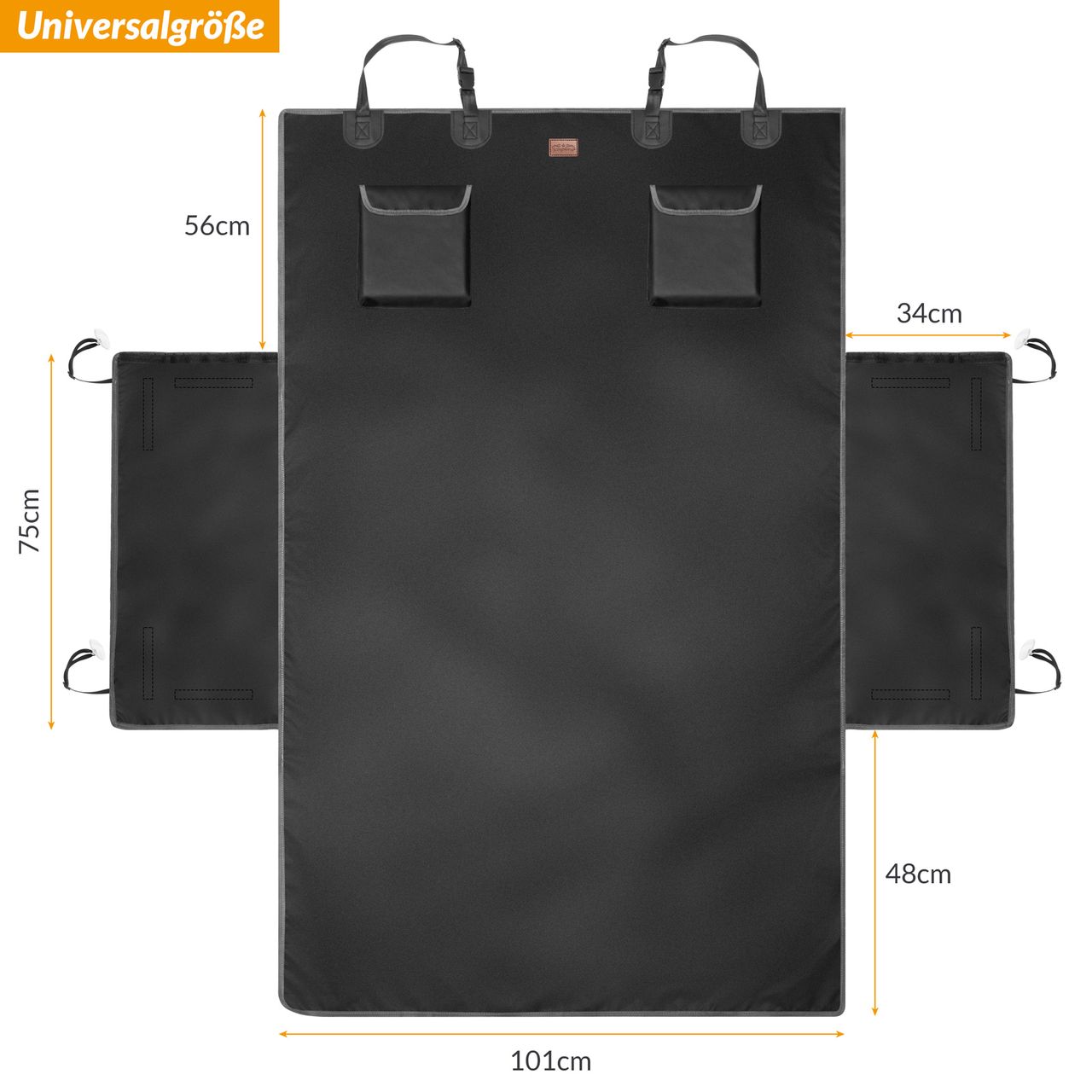 Casaria Kingsleeve® Kofferraumschutz Schwarz 180x170cm
