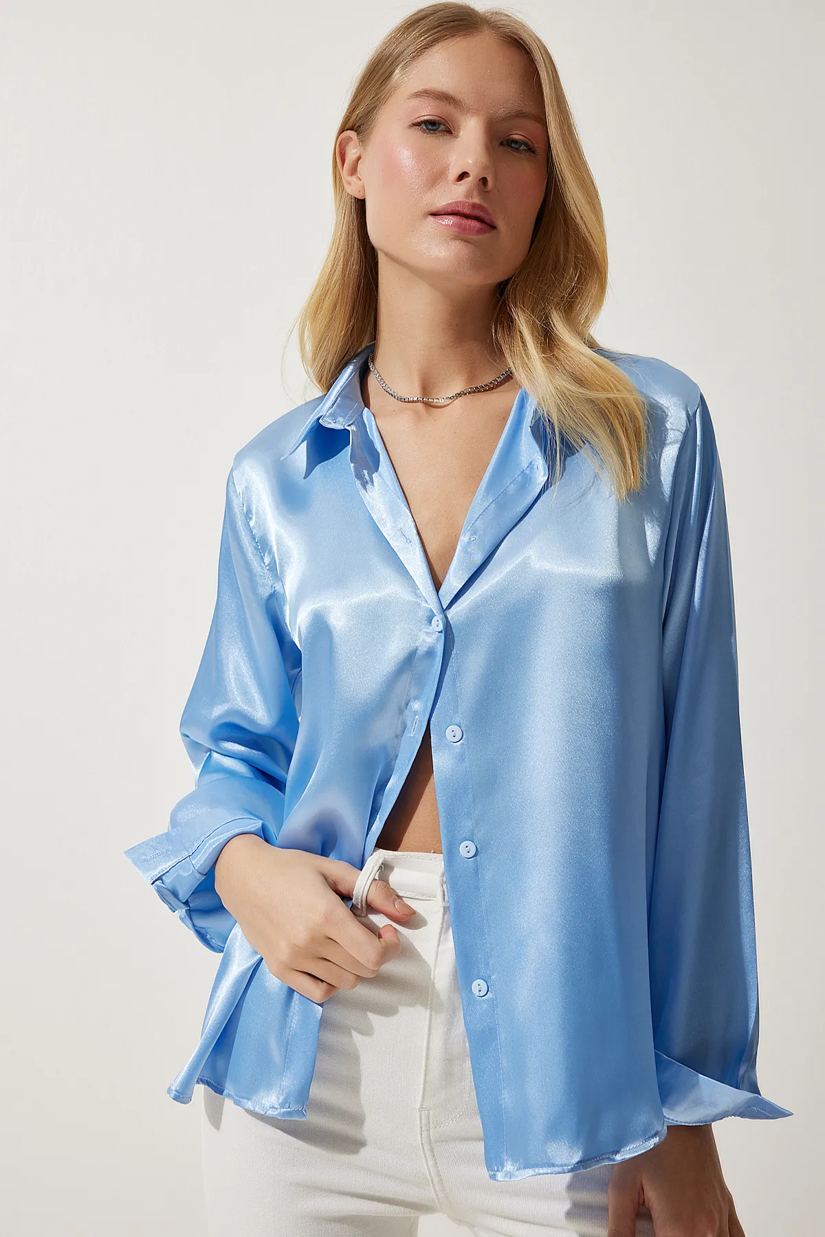 Happiness İstanbul  Hemde - Blau - Regular Fit