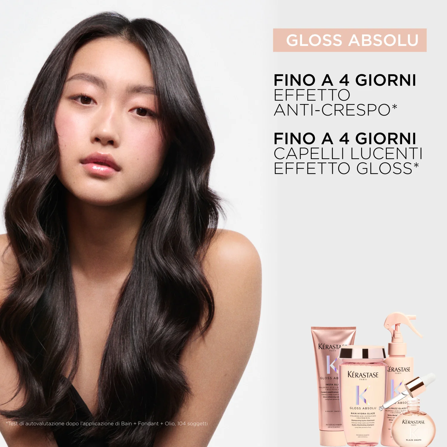 „Gloss Absolu Insta Glaze“ – drausminantis/nuo šiaušimosi plaukų kondicionierius, šviesinantis plaukų kondicionierius