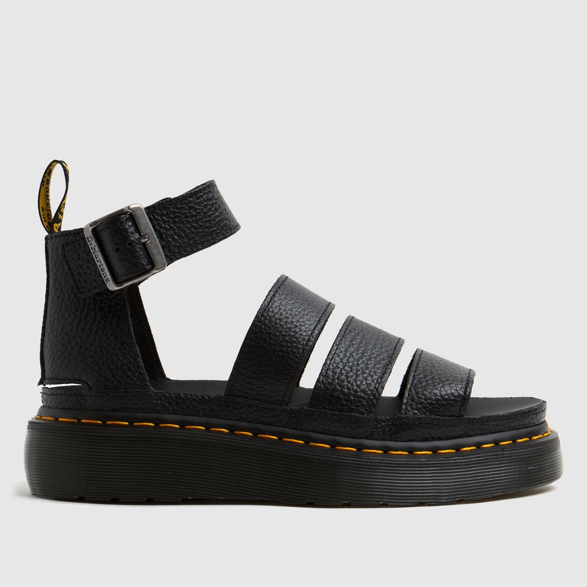 Dr Martens – Clarissa – Svarta sandaler med quad-motiv