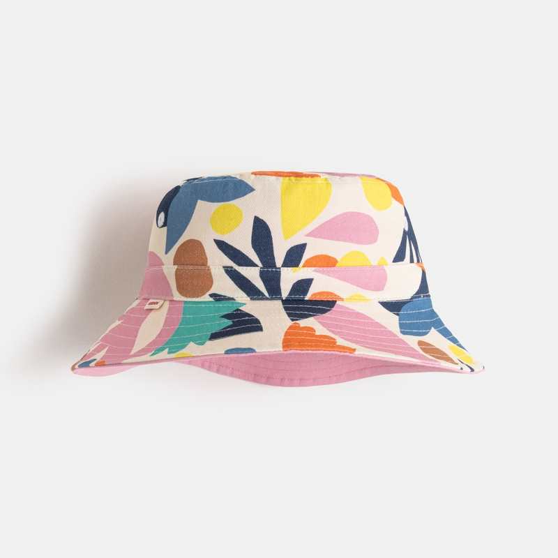 Bob réversible bébé fille rose/motifs abstraits Catimini