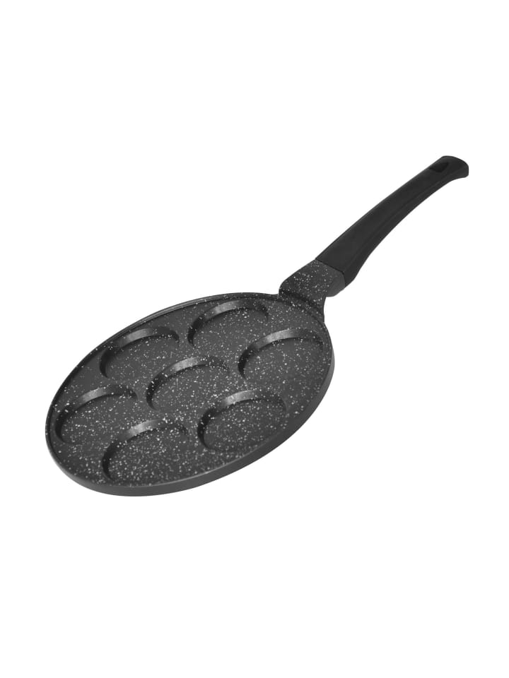Cheffinger Pfannkuchen 7-Fächer Crepe Pfanne Ø26cm in Schwarz günstig kaufen onesize