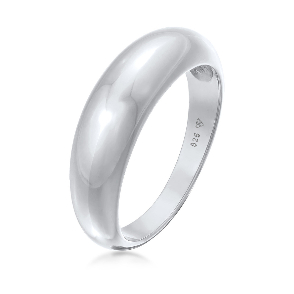 Elli Elli Bague Femmes de base pile intemporelle en argent sterling 925 Bague