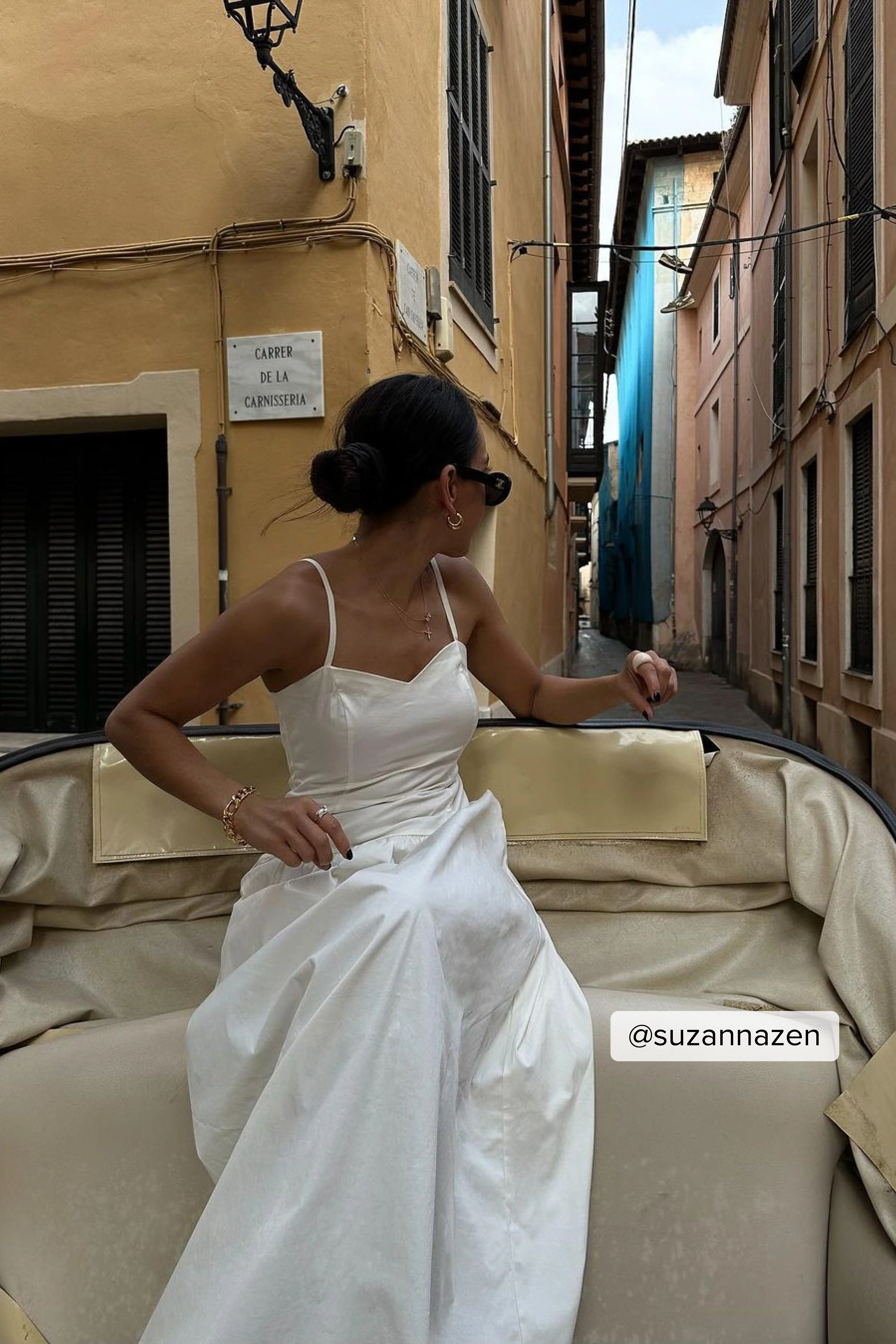 Midikleid aus Baumwolle mit niedriger Taille