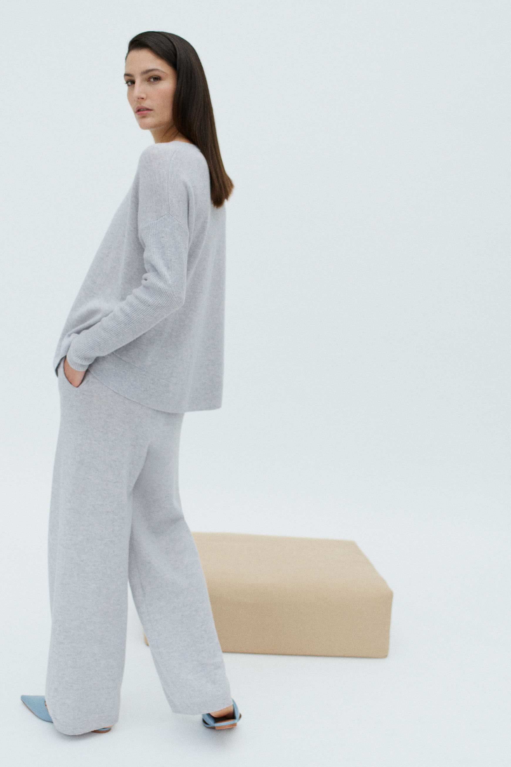 pull gabriela gris clair femme