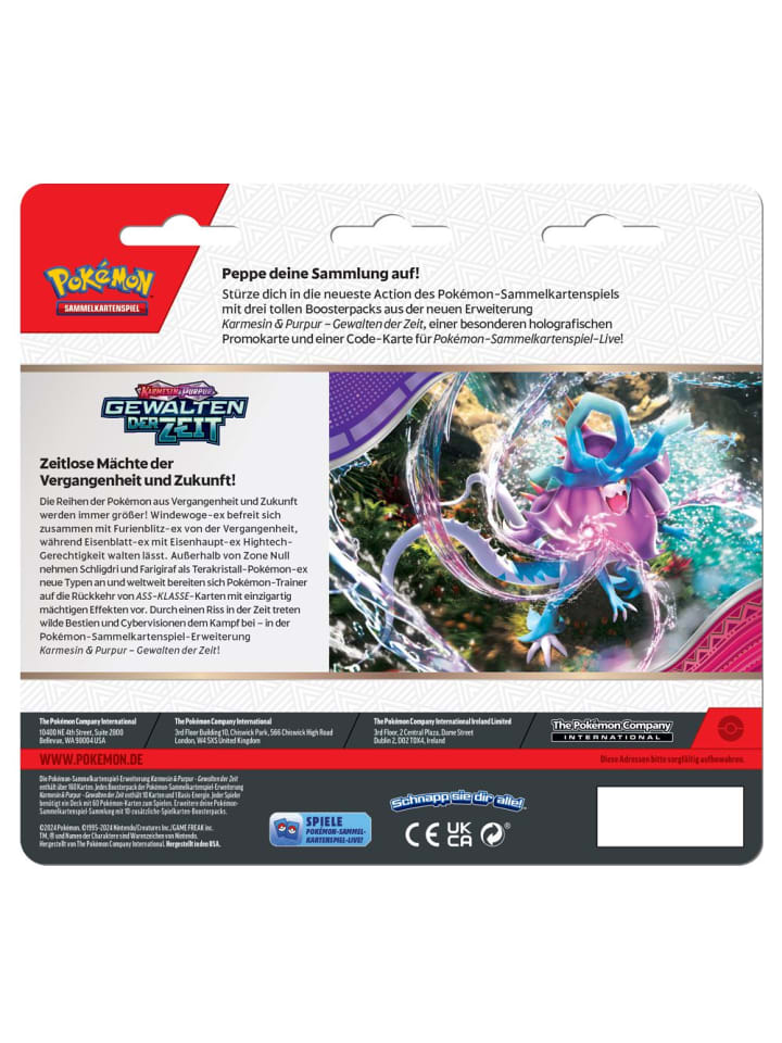 Pokémon Mopex | 3 Booster-Packs | Pokemon Karmesin & Purpur | Karten deutsch günstig kaufen onesize