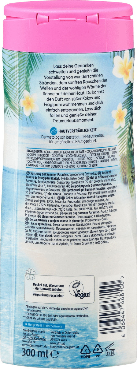 Duschgel Summer Paradise, 300 ml