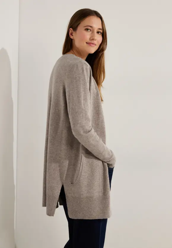 CECIL Cosy Melange Strickjacke