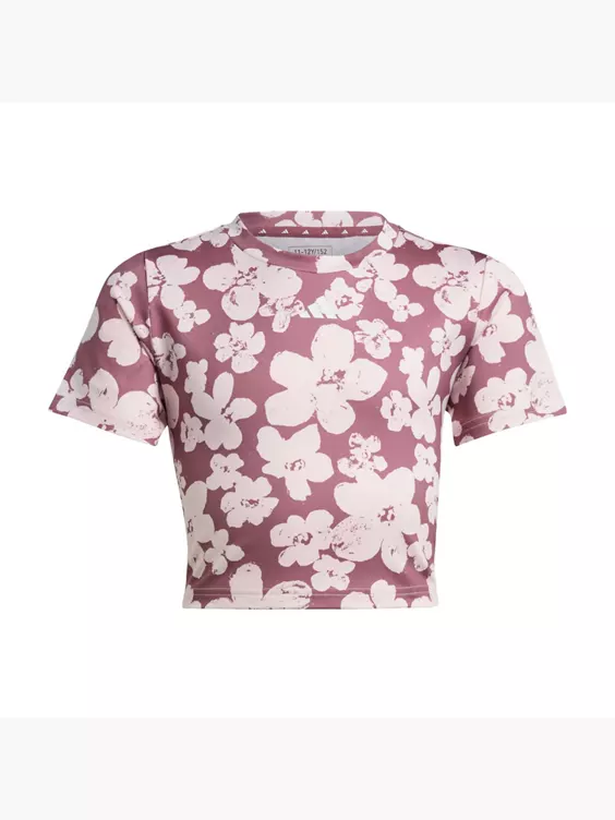 adidas Train Essentials Seasonal Printed Training Kids Crop-Shirt
