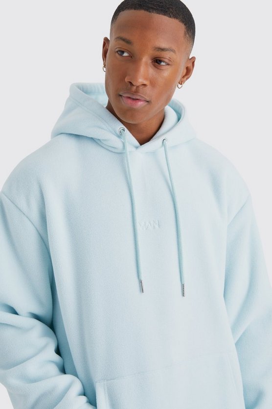Oversize Man Hoodie aus Microfleece