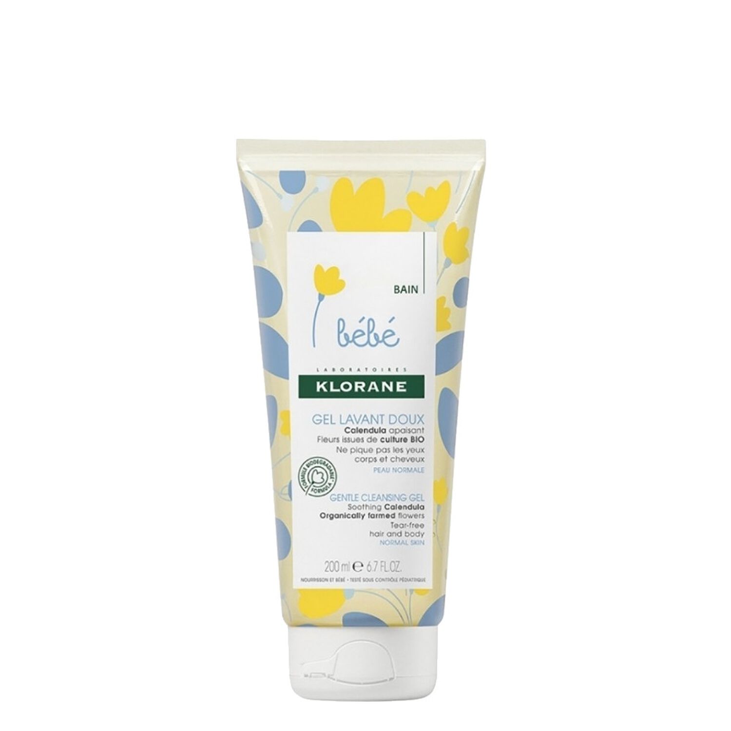 Klorane Gel Lavant Doux Bébé Calendula Apaisant - 200 ml