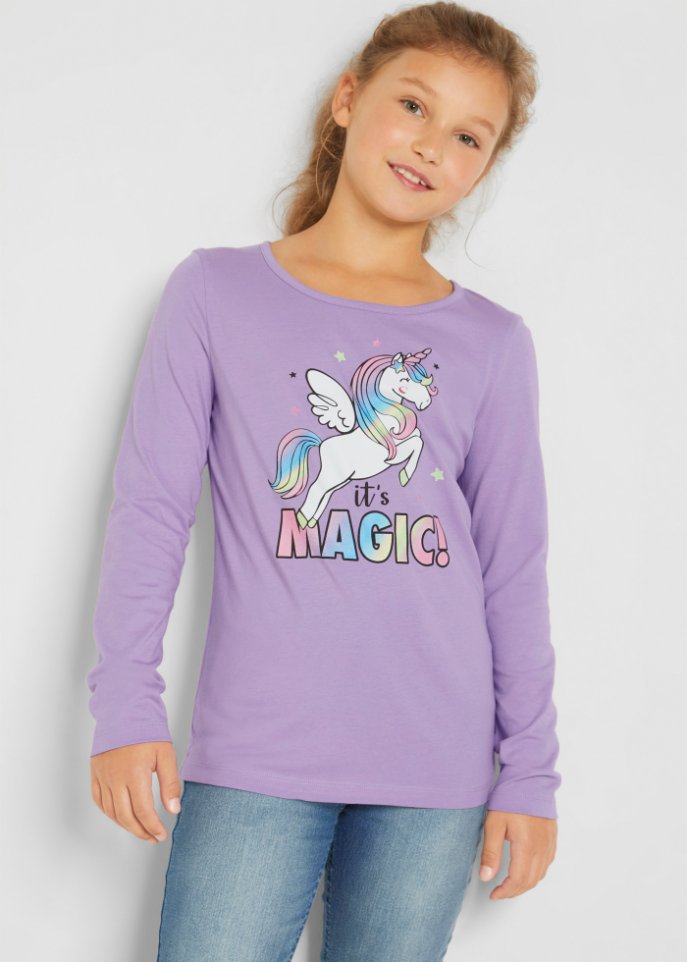 Mädchen Langarmshirt (2er Pack) aus Bio-Baumwolle