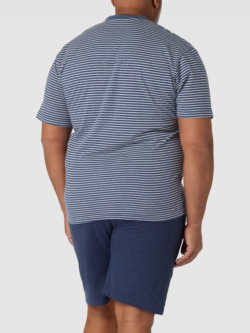 PLUS SIZE Pyjama mit Streifenmuster in dunkelblau