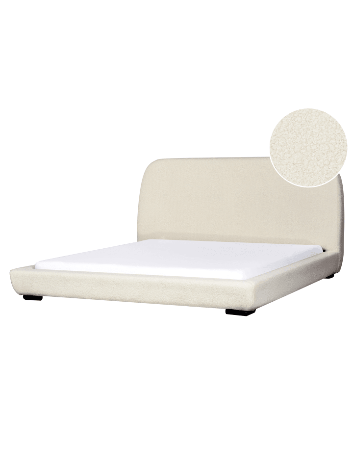 Beliani Doppelbett ROISEL in Beige/Schwarz - (W) 201 x (H) 101 x (L) 226 cm günstig kaufen onesize