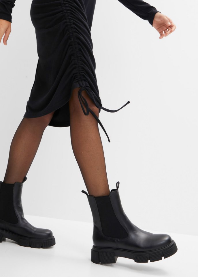 Ripp-Jerseykleid