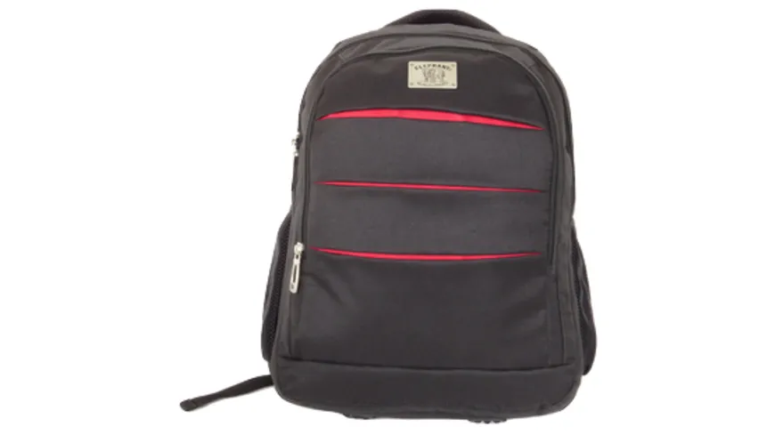 ELEPHANT Rucksack schwarz/rot
