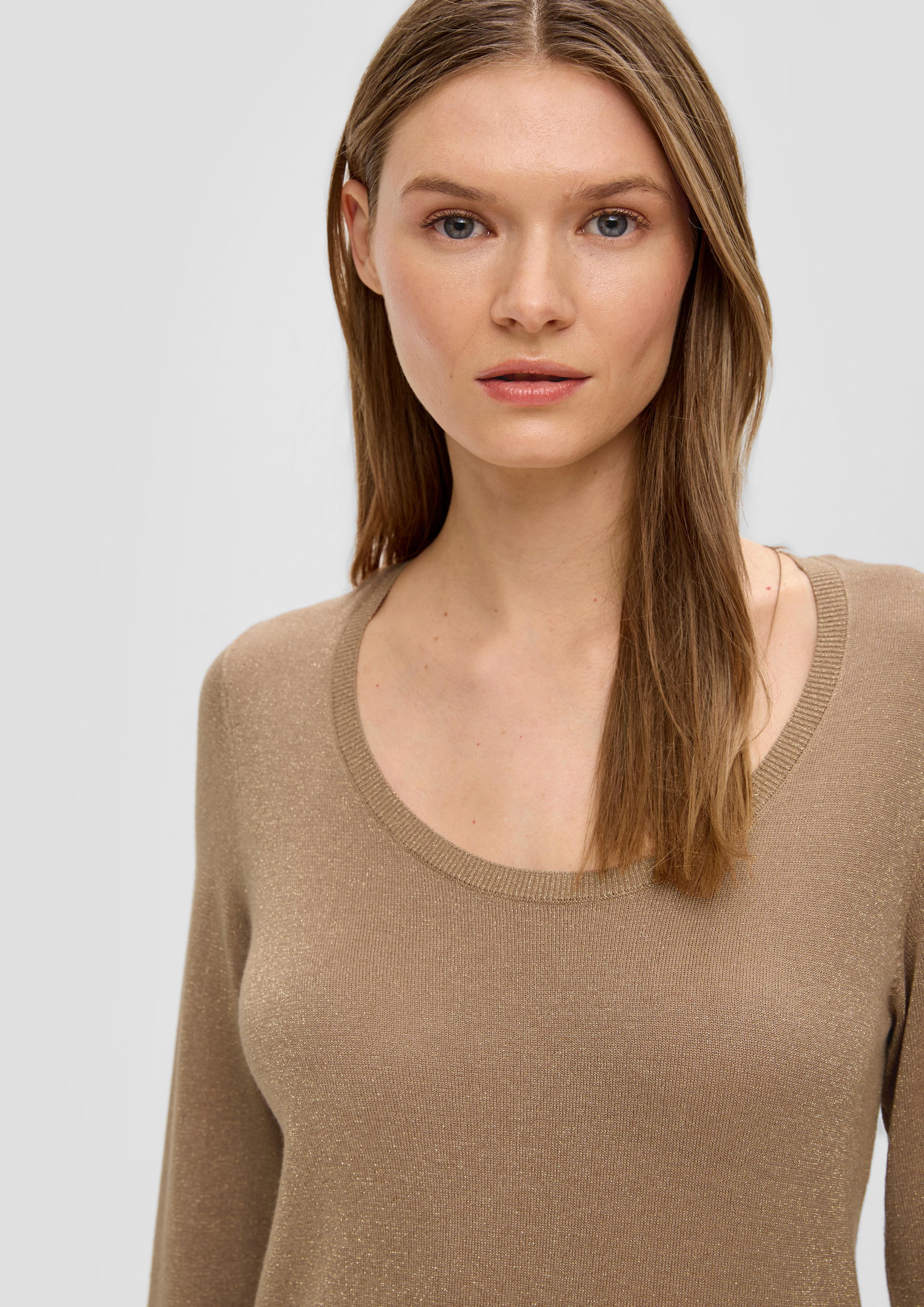 Strickpullover mit Glitzergarn  2140383-84X1