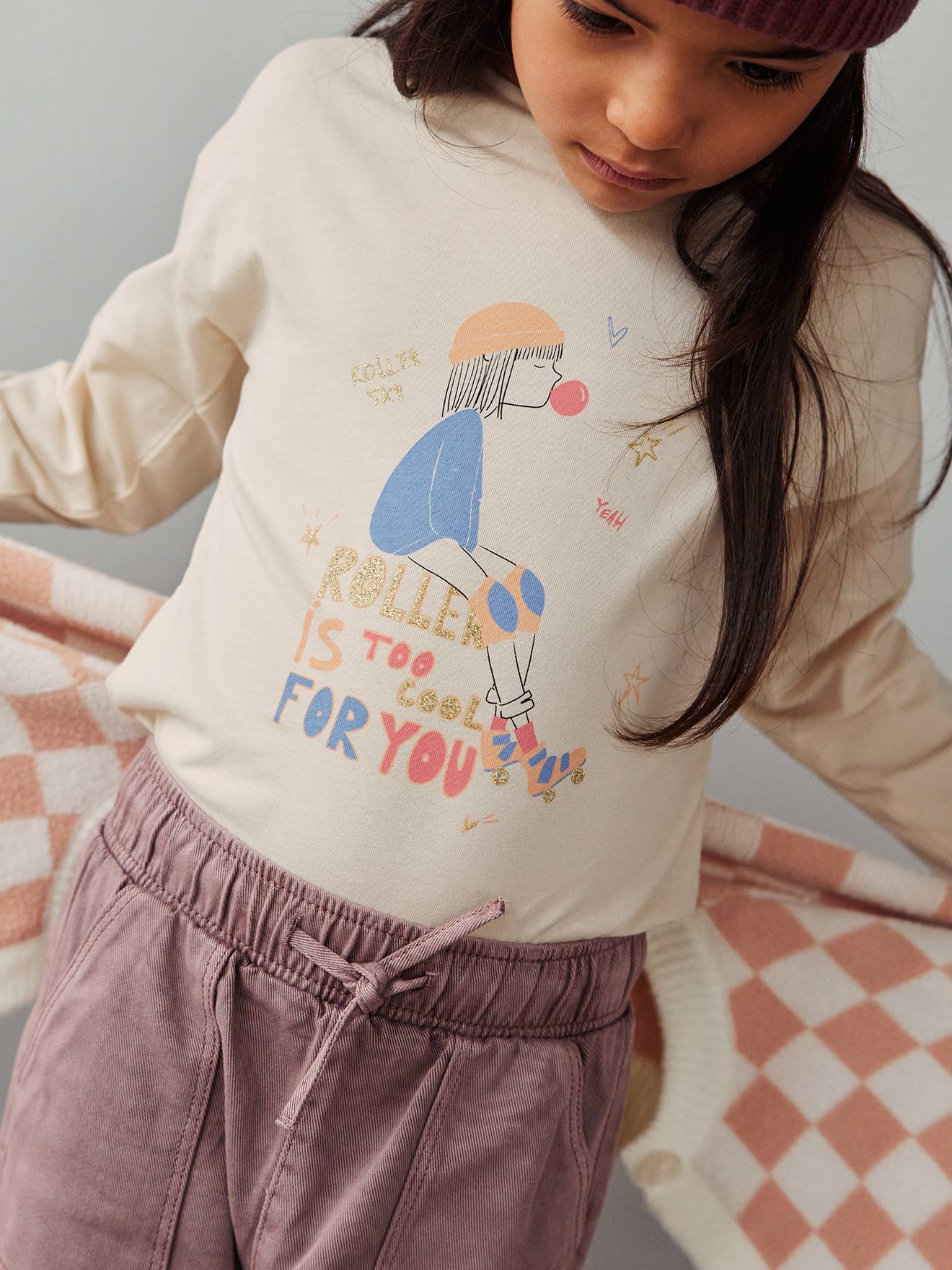 Vertbaudet Mädchen Shirt mit Motiv - weiß