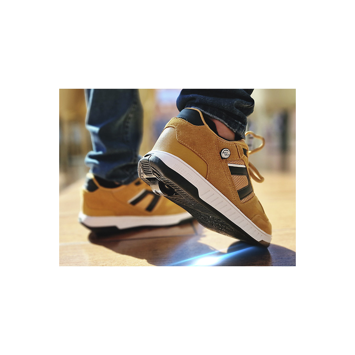 Schuhe mit Rollen 