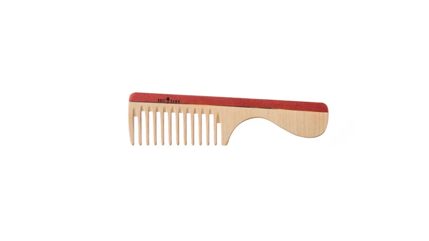 KOST KAMM Griffkamm Holz mit bunter Querleiste