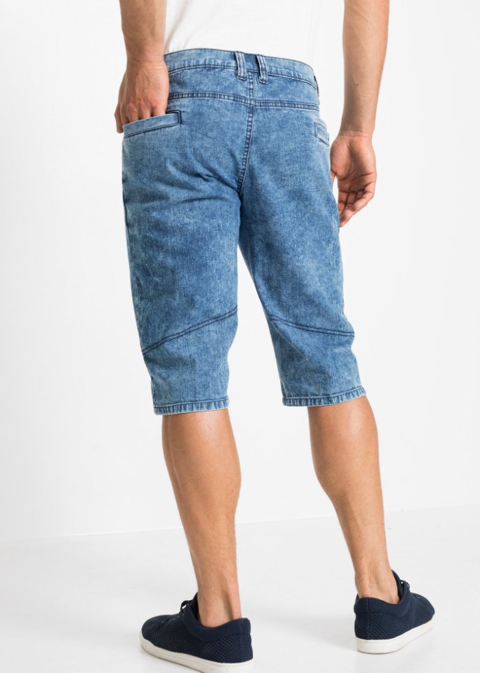 Stretch-Jeans-Long-Bermuda, Regular Fit