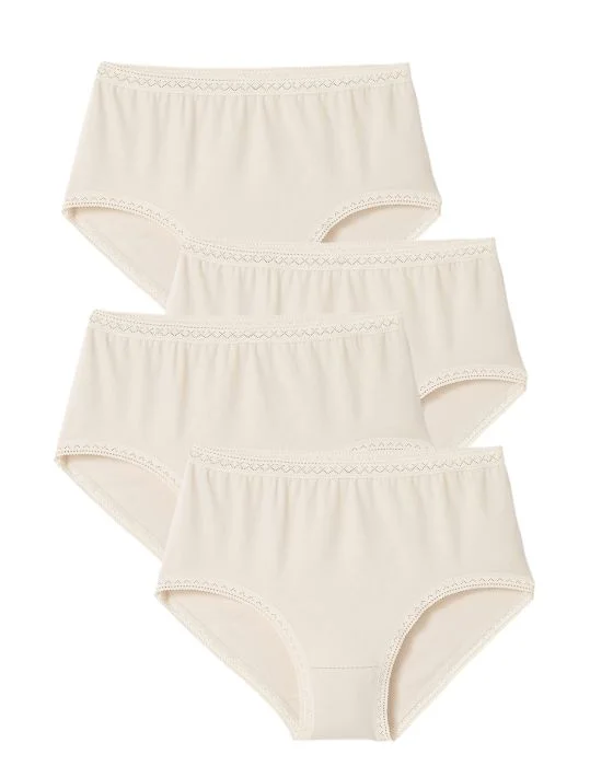 Lot de 3 culottes midi coton stretch + 1 GRATUITE