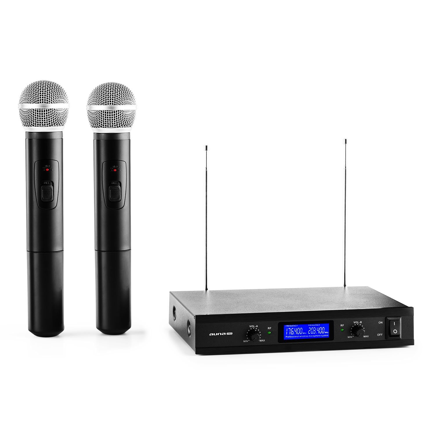 Auna Mikrofon VHF-400 Duo1 Funkmikrofon-Set