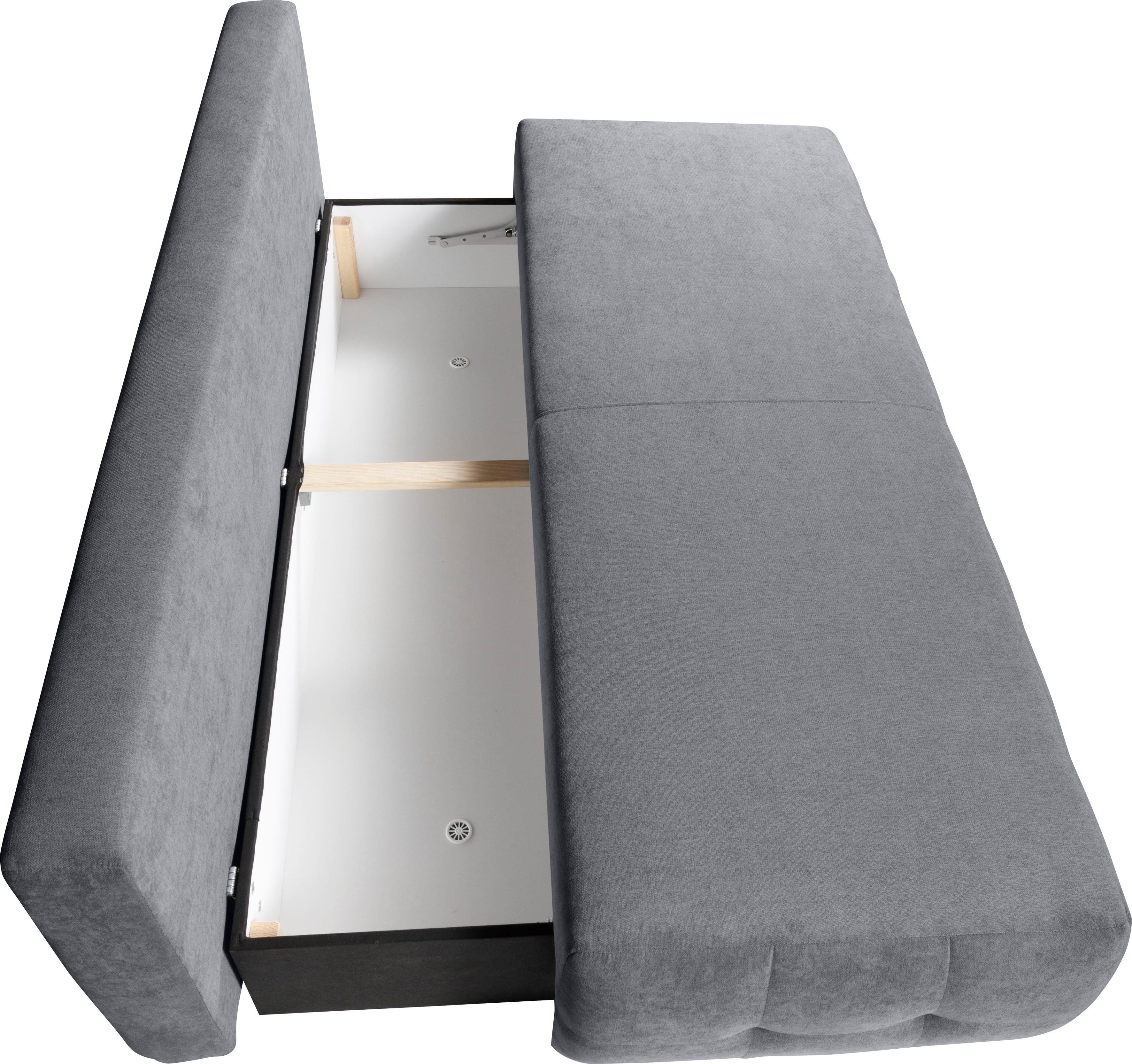 WERK2 Schlafsofa Indigo, 2-Sitzer Sofa und Schlafcouch mit Federkern & Bettkasten