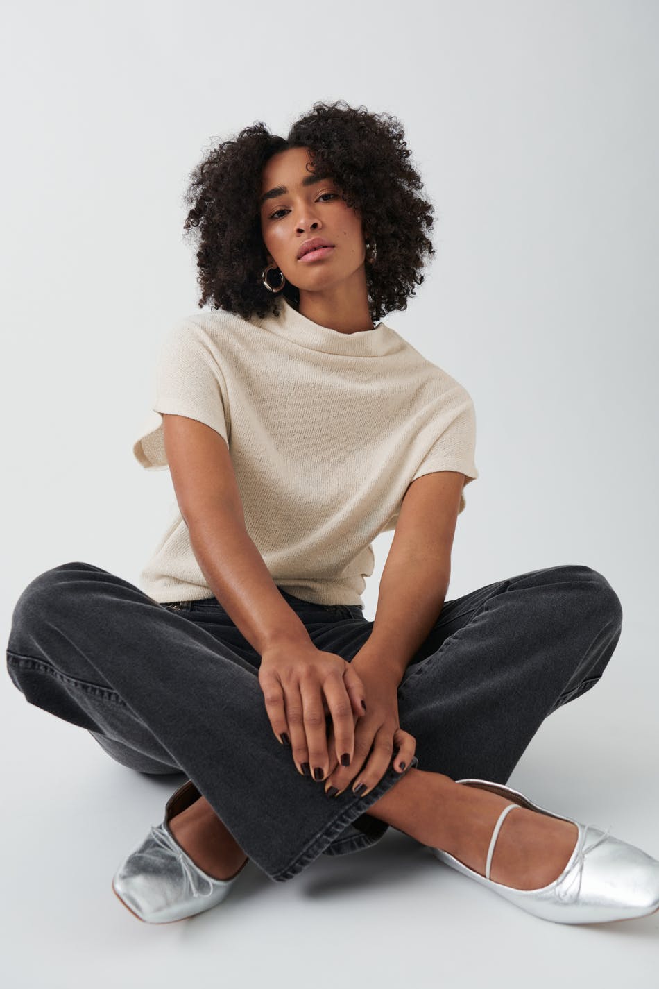Funnel neck top