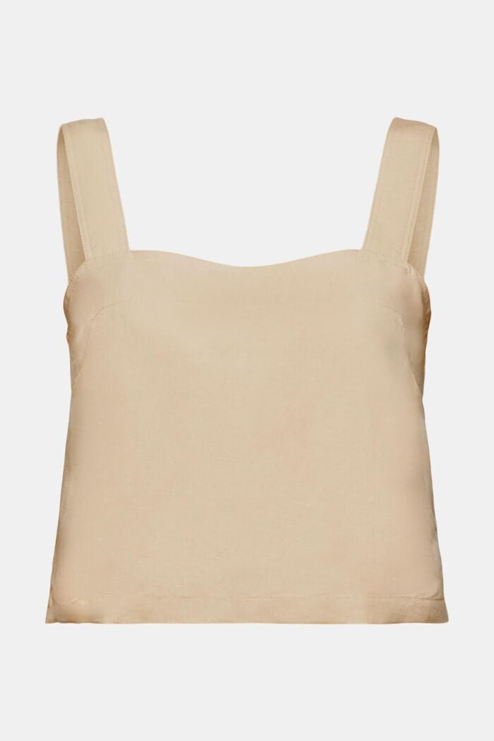 Verkürztes Camisole, Leinenmix