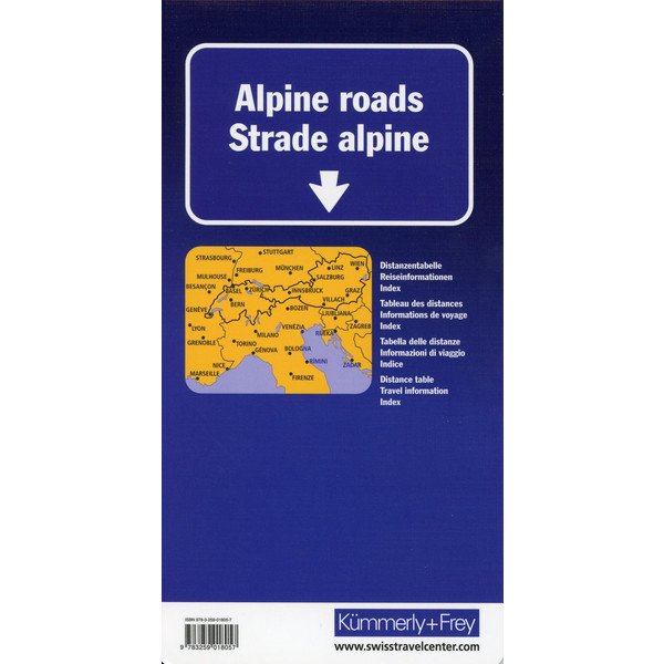 Alpenstrassen Strassenkarte 1 : 750 000 - Straßenkarte