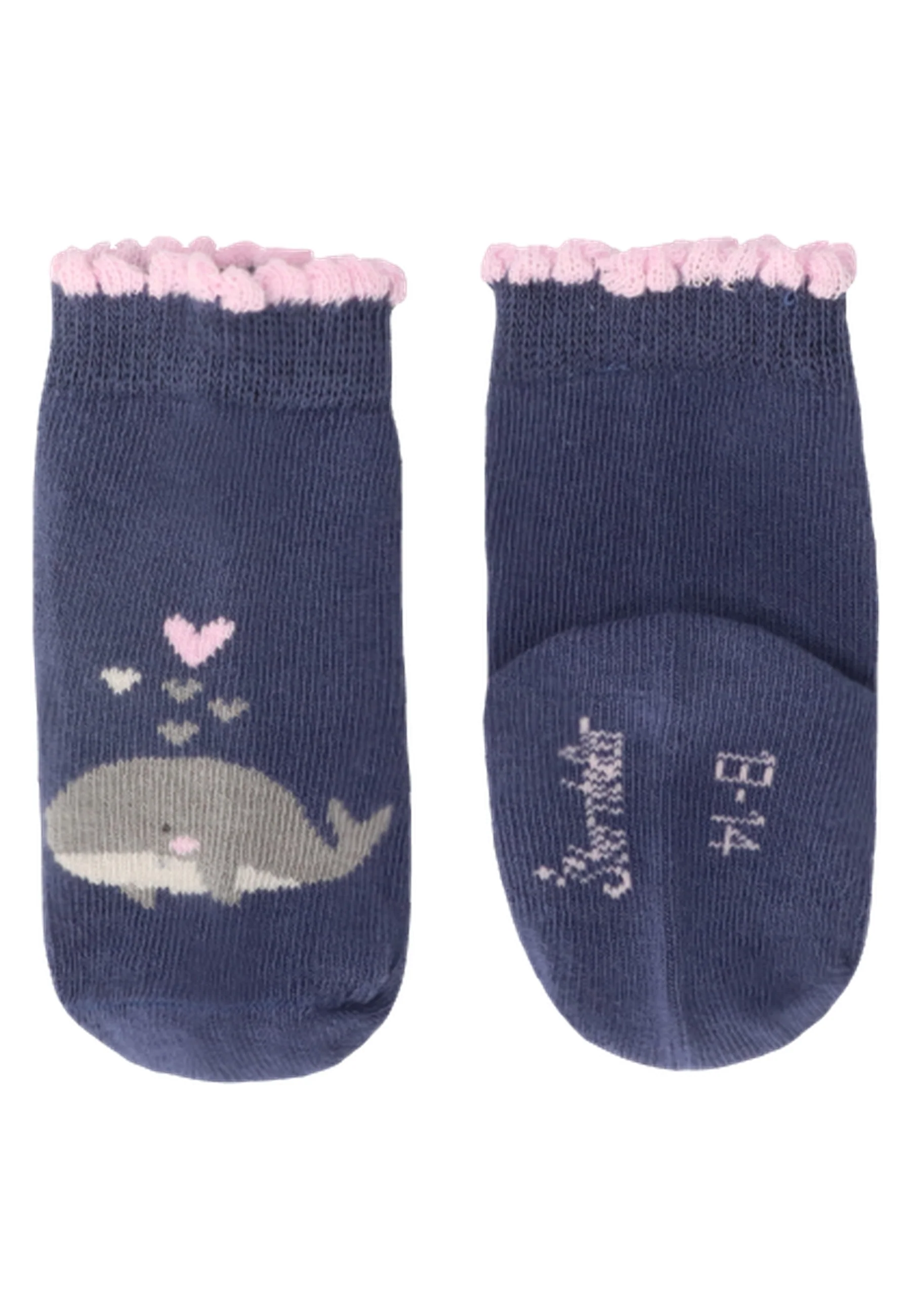 Socken im 3er Pack mit Motiv Wal in versch. Farben