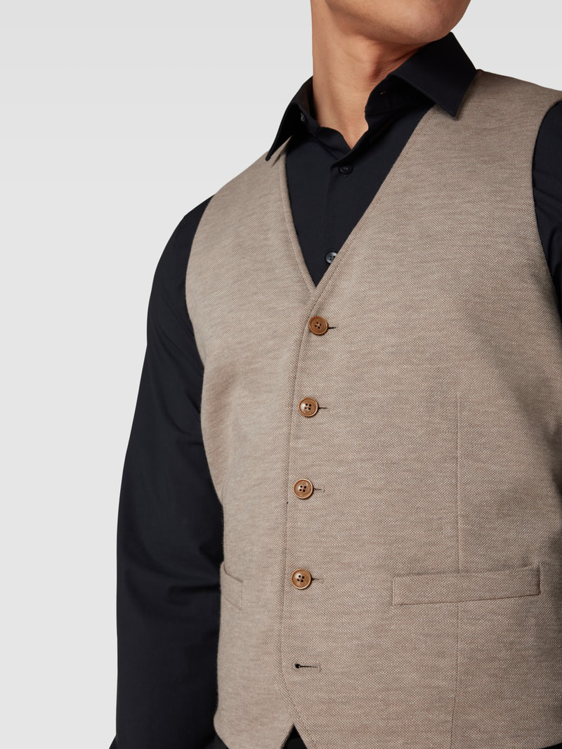 Weste mit Eingrifftaschen in beige