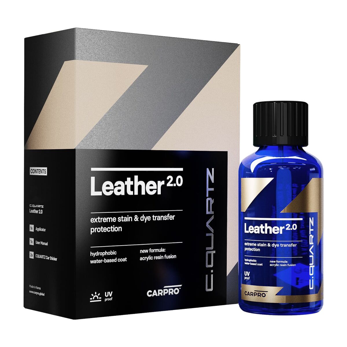 CarPro CQUARTZ Leather 2.0 Lederversiegelung Kit 100ml