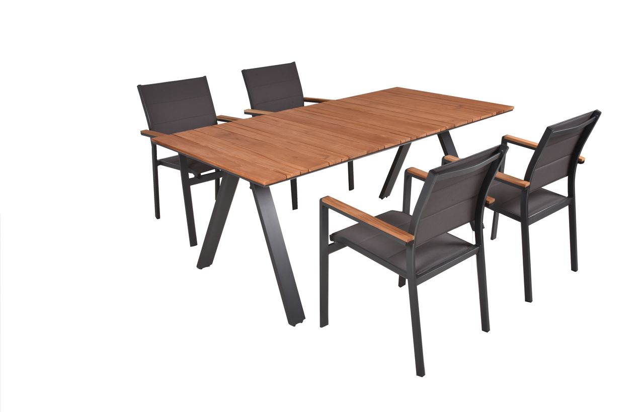Garden Pleasure Tischgruppe DAVINA Set 08, 5-tlg.