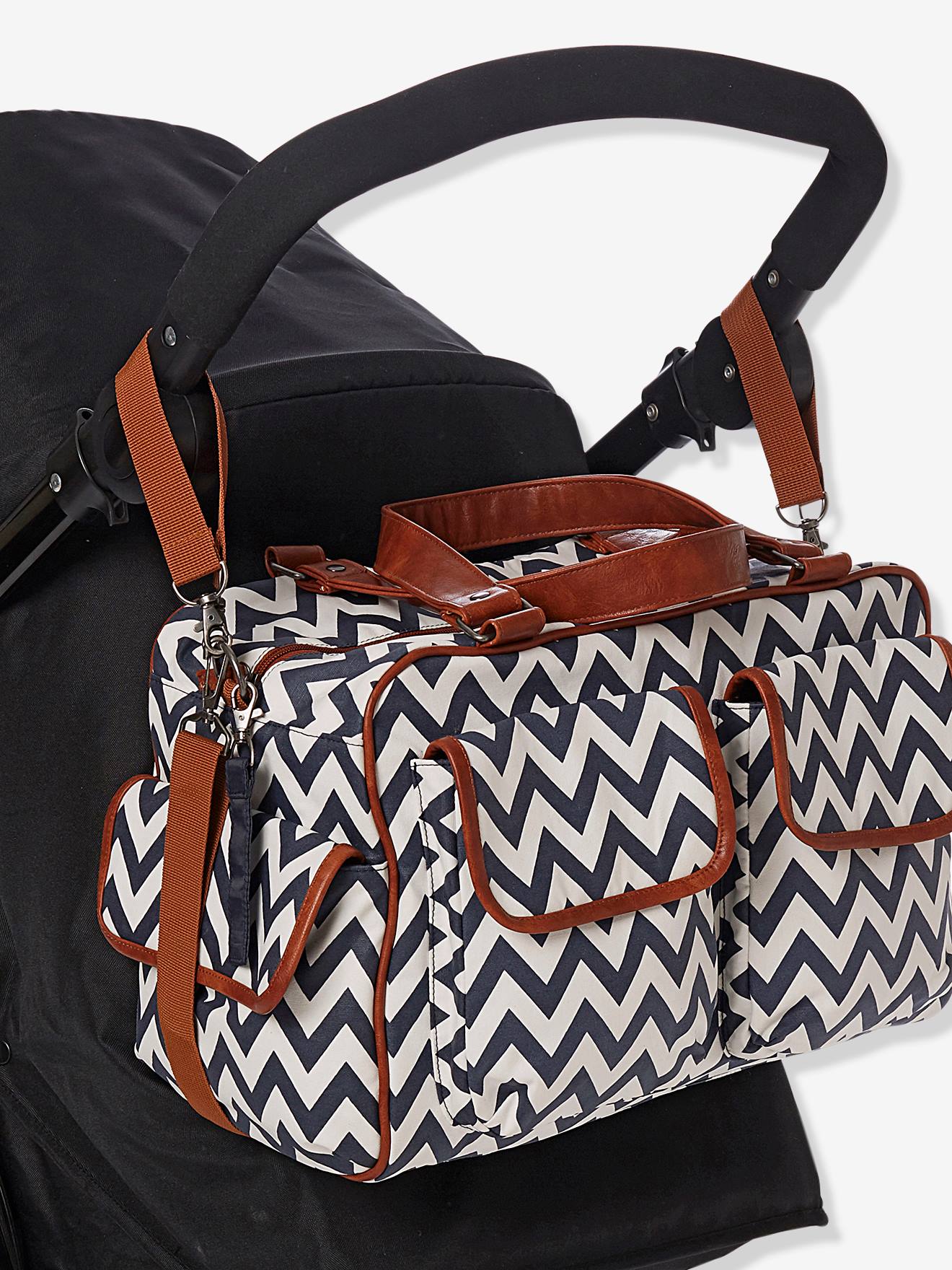 Sac à langer Journée multipoches vertbaudet imprimé chevrons
