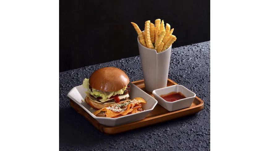 CreaTable Platten Set Street Food Look 2-tlg. cremefarbig