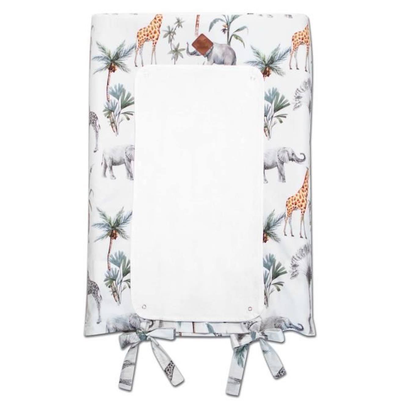 Housse de matelas à langer, Safari Multicolore TU blanc