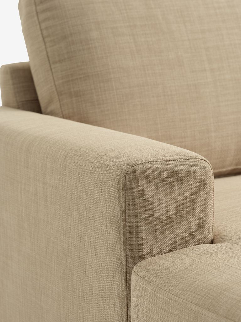 EGENSE Sofa mit Chaiselongue, Stoff EGENSE Sand/Eiche