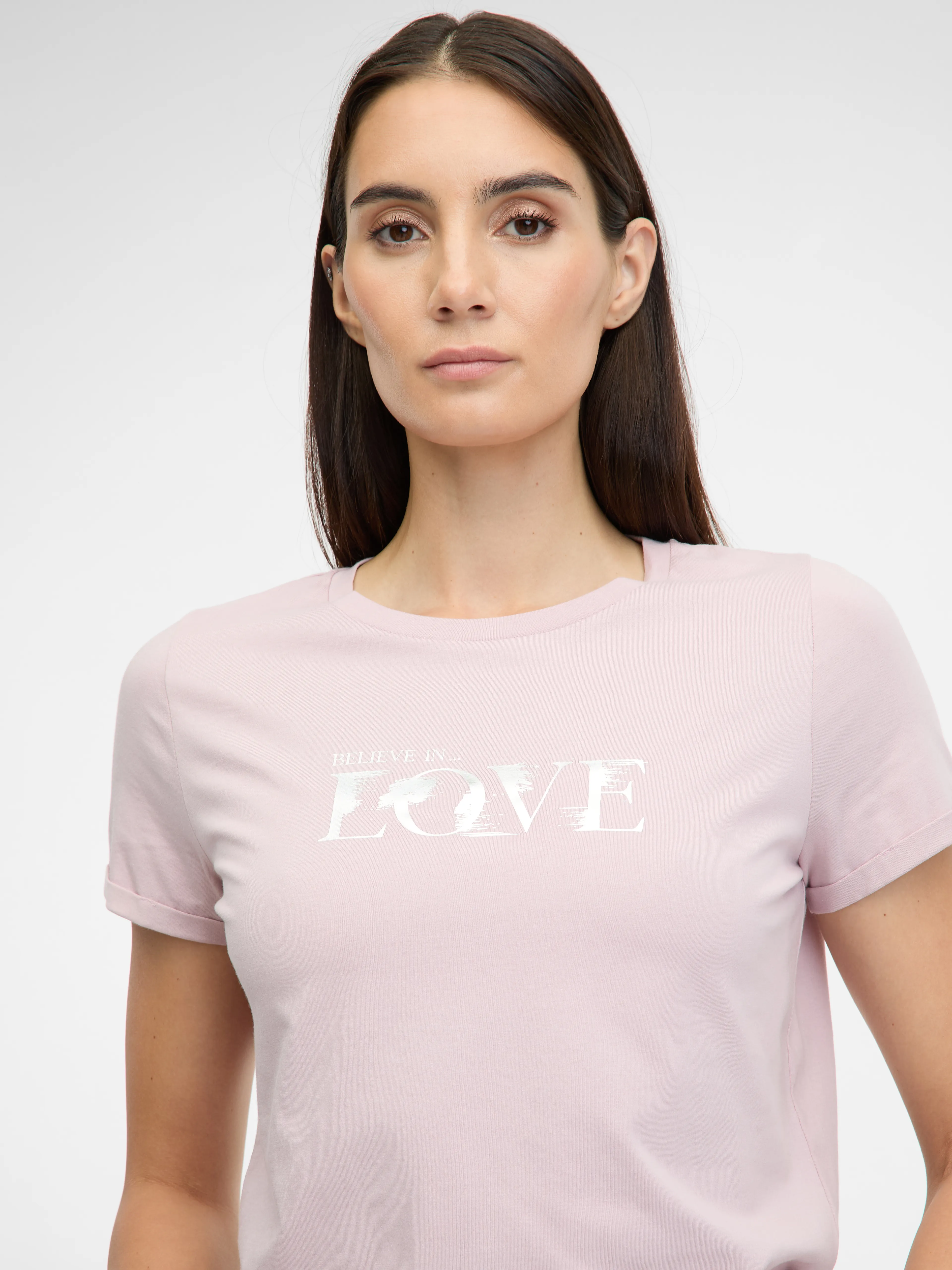 Hellrosa Damen-Kurzarm-T-Shirt ORSAY